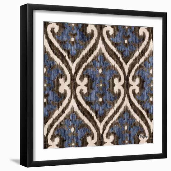 Indigo Ikat IV-Paul Brent-Framed Art Print