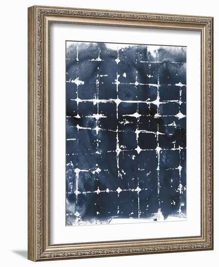 Indigo Ink Motif II-June Vess-Framed Art Print