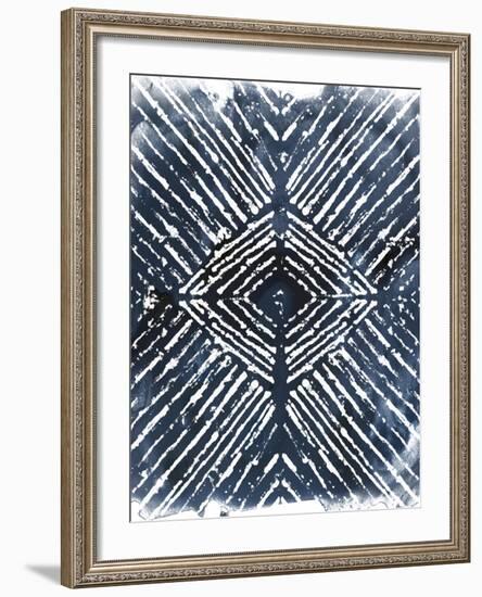 Indigo Ink Motif IV-June Vess-Framed Art Print