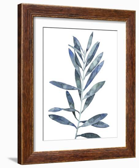 Indigo Leaves II-Megan Meagher-Framed Premium Giclee Print