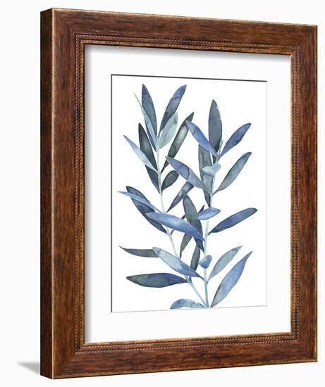 Indigo Leaves III-Megan Meagher-Framed Premium Giclee Print