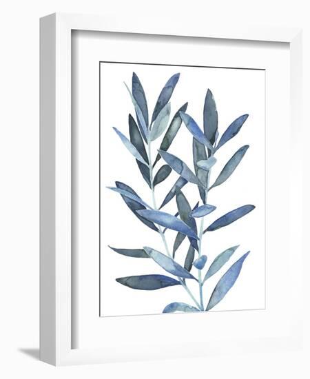 Indigo Leaves III-Megan Meagher-Framed Premium Giclee Print