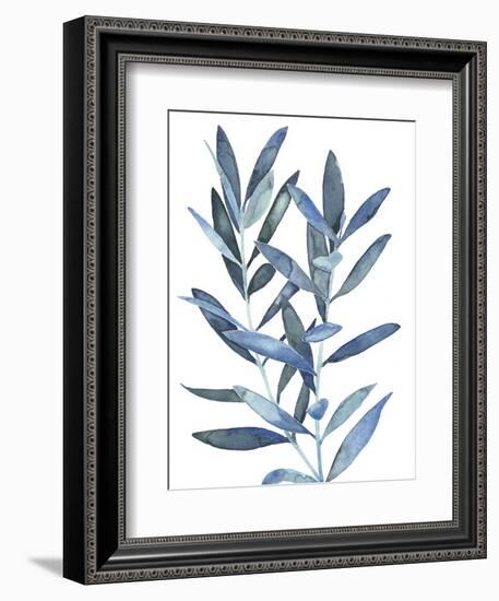 Indigo Leaves III-Megan Meagher-Framed Premium Giclee Print