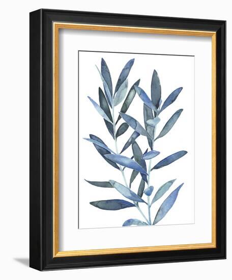 Indigo Leaves III-Megan Meagher-Framed Premium Giclee Print