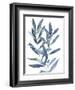 Indigo Leaves III-Megan Meagher-Framed Art Print