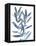 Indigo Leaves III-Megan Meagher-Framed Stretched Canvas