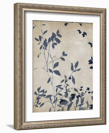 Indigo leaves Touch I-Isabelle Z-Framed Art Print