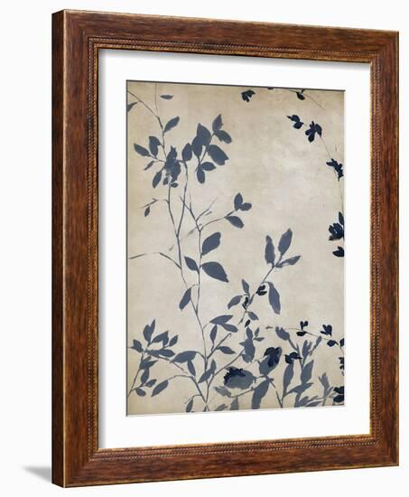 Indigo leaves Touch I-Isabelle Z-Framed Art Print