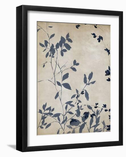 Indigo leaves Touch I-Isabelle Z-Framed Art Print