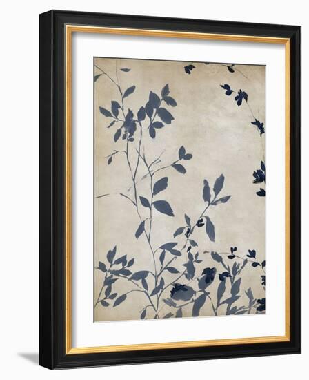 Indigo leaves Touch I-Isabelle Z-Framed Art Print