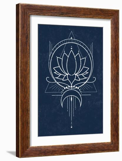 Indigo Lotus-null-Framed Art Print