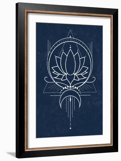 Indigo Lotus-null-Framed Art Print