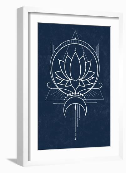 Indigo Lotus-null-Framed Art Print