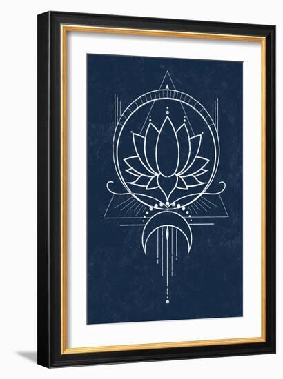 Indigo Lotus-null-Framed Art Print