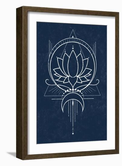 Indigo Lotus-null-Framed Premium Giclee Print