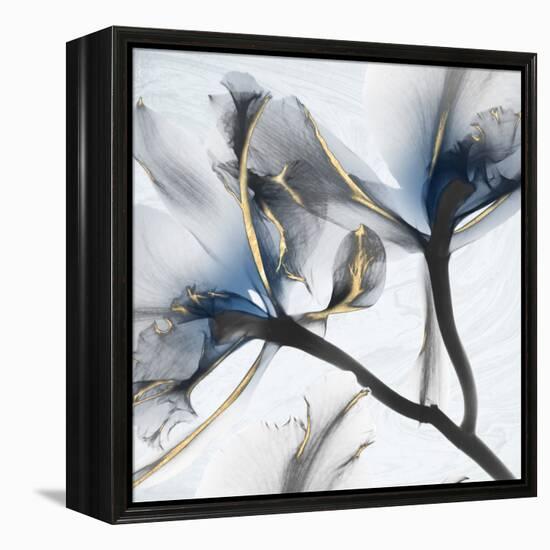 Indigo Luster Marble 2-Albert Koetsier-Framed Stretched Canvas