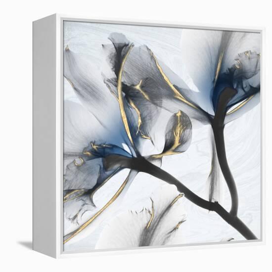 Indigo Luster Marble 2-Albert Koetsier-Framed Stretched Canvas