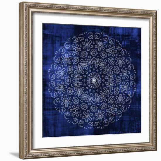 Indigo Mandala 1-Kimberly Allen-Framed Art Print