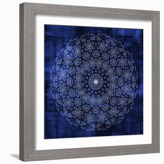 Indigo Mandala 1-Kimberly Allen-Framed Art Print