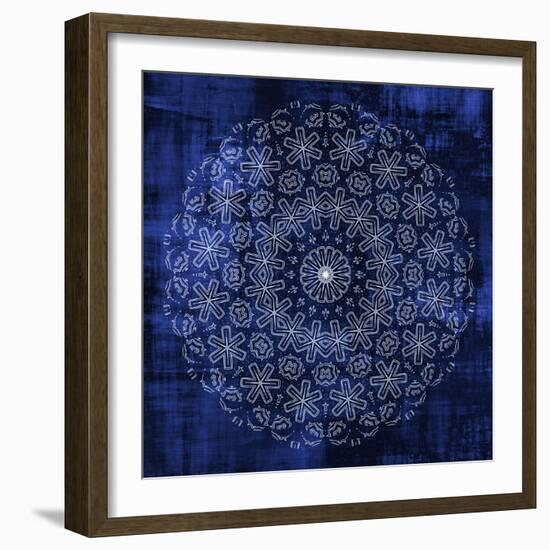 Indigo Mandala 1-Kimberly Allen-Framed Art Print