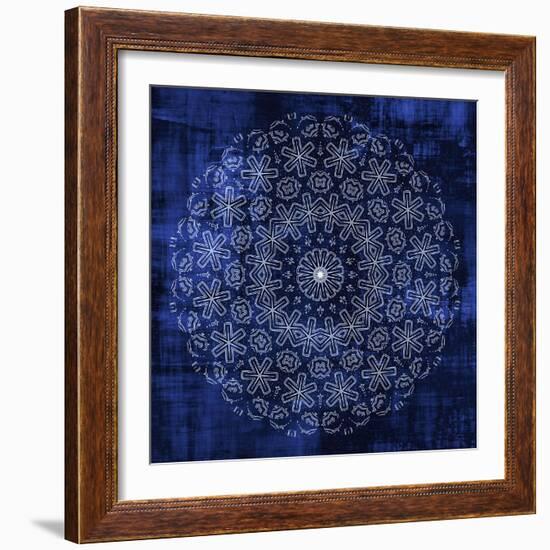 Indigo Mandala 1-Kimberly Allen-Framed Art Print