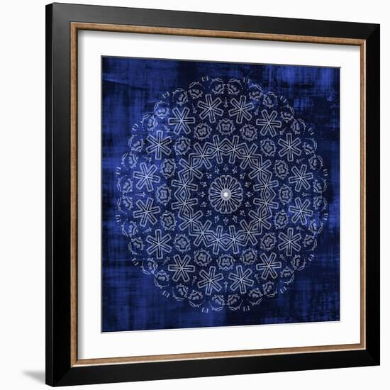 Indigo Mandala 1-Kimberly Allen-Framed Art Print