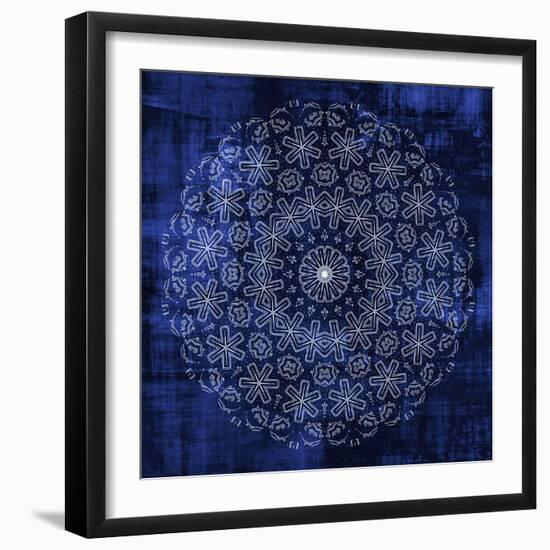 Indigo Mandala 1-Kimberly Allen-Framed Art Print