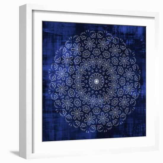 Indigo Mandala 1-Kimberly Allen-Framed Art Print