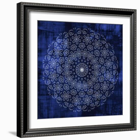 Indigo Mandala 1-Kimberly Allen-Framed Art Print