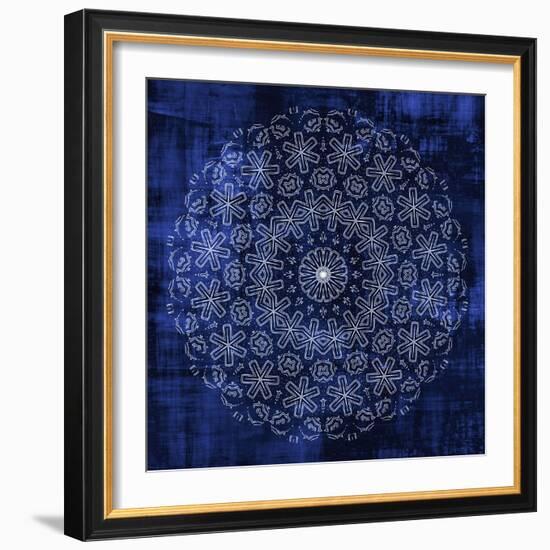 Indigo Mandala 1-Kimberly Allen-Framed Art Print