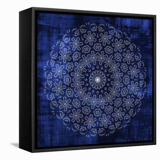 Indigo Mandala 1-Kimberly Allen-Framed Stretched Canvas