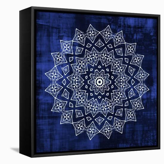 Indigo Mandala 2-Kimberly Allen-Framed Stretched Canvas