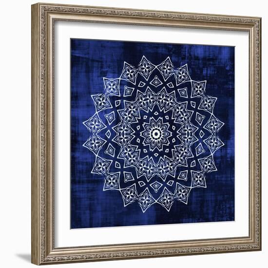 Indigo Mandala 2-Kimberly Allen-Framed Art Print