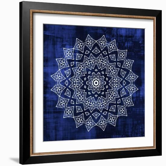 Indigo Mandala 2-Kimberly Allen-Framed Art Print