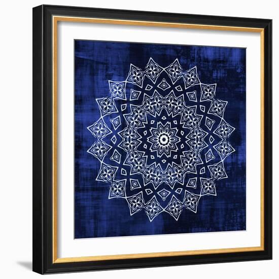 Indigo Mandala 2-Kimberly Allen-Framed Art Print