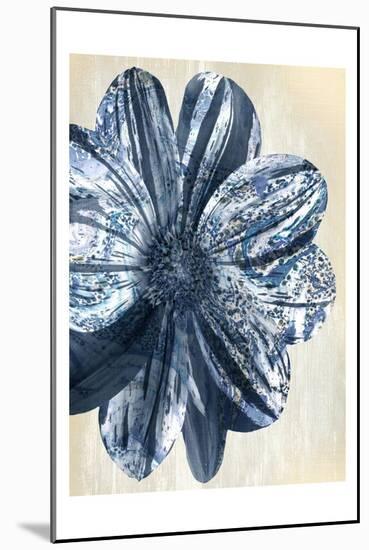 Indigo Marble Bloom 1-Kimberly Allen-Mounted Art Print