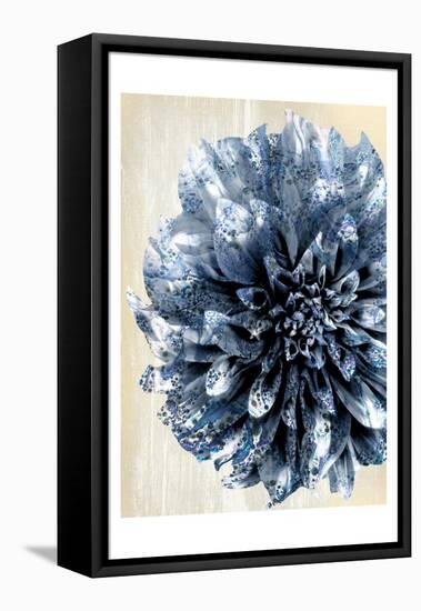 Indigo Marble Bloom 2-Kimberly Allen-Framed Stretched Canvas