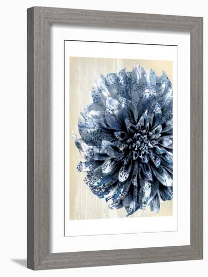 Indigo Marble Bloom 2-Kimberly Allen-Framed Art Print