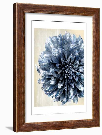 Indigo Marble Bloom 2-Kimberly Allen-Framed Art Print