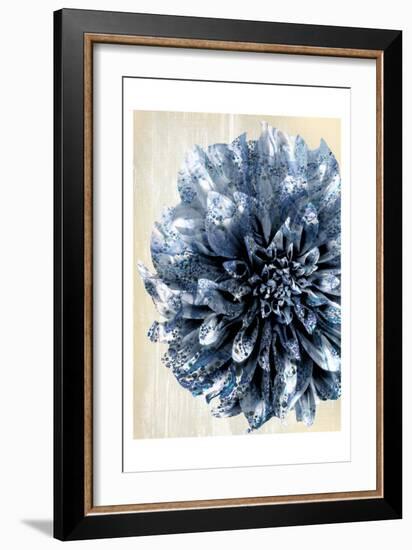 Indigo Marble Bloom 2-Kimberly Allen-Framed Art Print