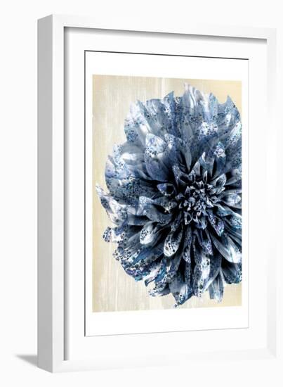 Indigo Marble Bloom 2-Kimberly Allen-Framed Art Print