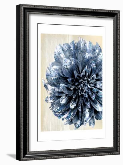 Indigo Marble Bloom 2-Kimberly Allen-Framed Art Print