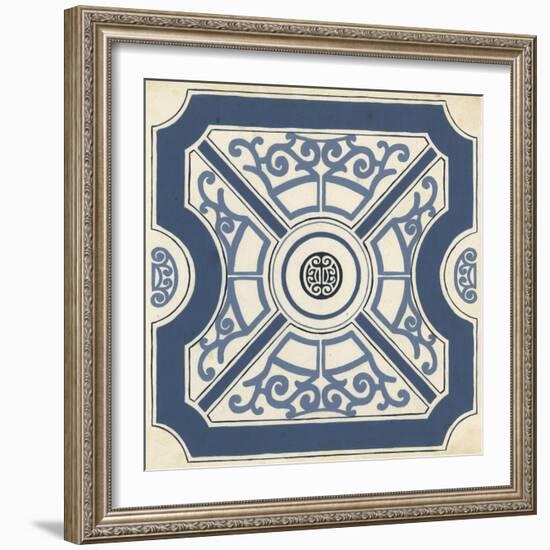 Indigo Motif I-June Vess-Framed Art Print