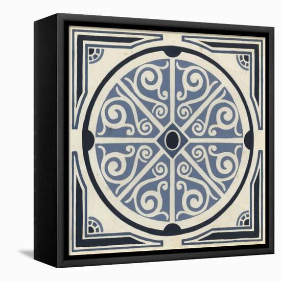 Indigo Motif II-June Vess-Framed Stretched Canvas