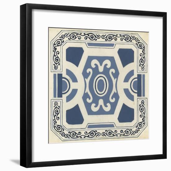 Indigo Motif V-June Vess-Framed Art Print