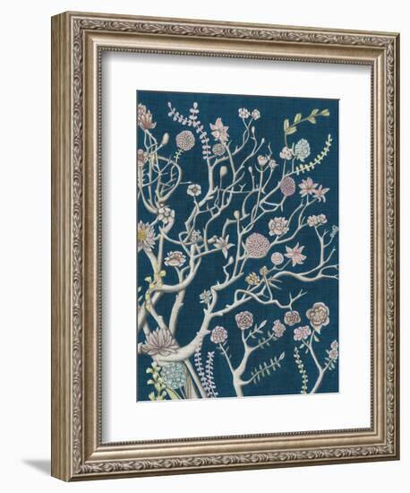 Indigo Night Chinoiserie II-Naomi McCavitt-Framed Art Print