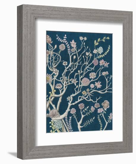 Indigo Night Chinoiserie II-Naomi McCavitt-Framed Art Print