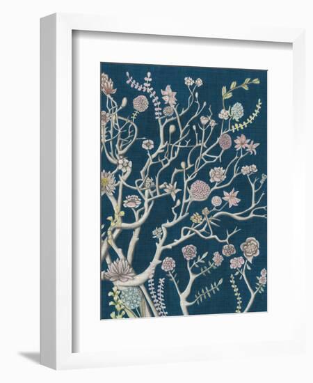 Indigo Night Chinoiserie II-Naomi McCavitt-Framed Art Print