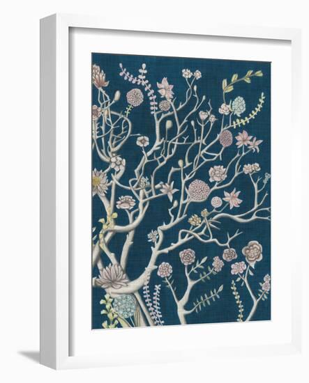 Indigo Night Chinoiserie II-Naomi McCavitt-Framed Art Print