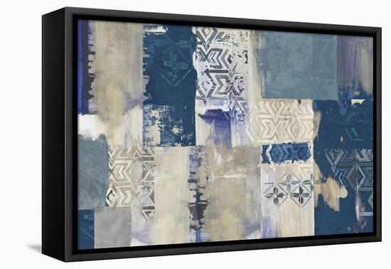 Indigo Patchwork-Tom Reeves-Framed Stretched Canvas